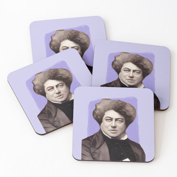 Item preview, French Novelist Alexandre Dumas - purple - illustration  designed and sold by Litstoy.
