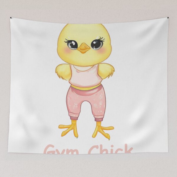 Item preview, Gym Chick - Cute Baby Chicken Workout Design designed and sold by SpendieSellers.