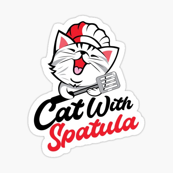 Cat with Spatula Sticker