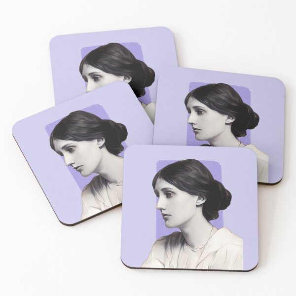 Item preview, English Writer Virginia Woolf - purple - illustration  designed and sold by Litstoy.