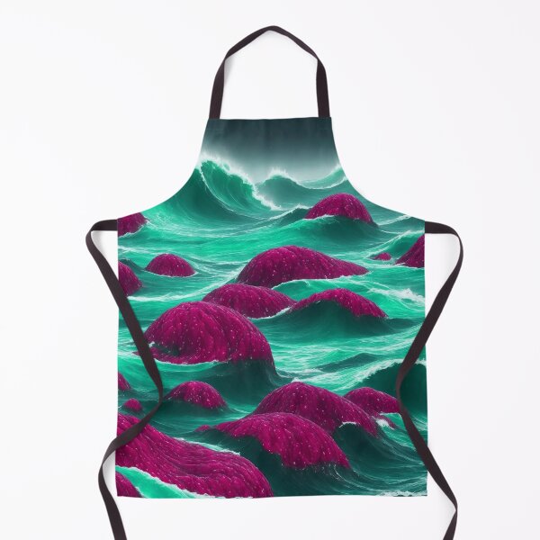 Item preview, Magical Ocean Waves Turquoise Pink Vibrant Sea Sunset Pink Fantasy designed and sold by SassyArtistry.