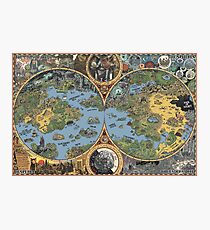 HP Lovecraft "Dreamland" Map High Quality Photographic Print