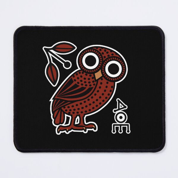 Item preview, Cute Athenian owl inspired by the ancient Greek art on the Tetradrachm coin designed and sold by Happy Puppy Print On Demand.