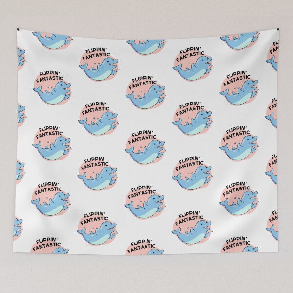 Item preview, Flippin Fantastic Funny Dolphin Puns  designed and sold by punnybone.