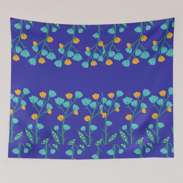 Item preview, Delicate flowers yelow blue designed and sold by Gonçalo  Camara.