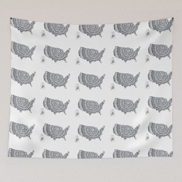 Item preview, United States Map Mandala designed and sold by Abby Wynne.