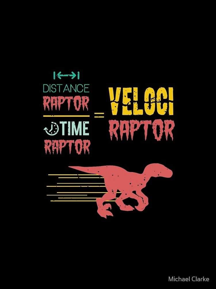Thumbnail 4 of 4, iPhone Case, Distance Raptor Over Time Raptor Velociraptor Funny Math Dinosaur designed and sold by Mikeyy109.