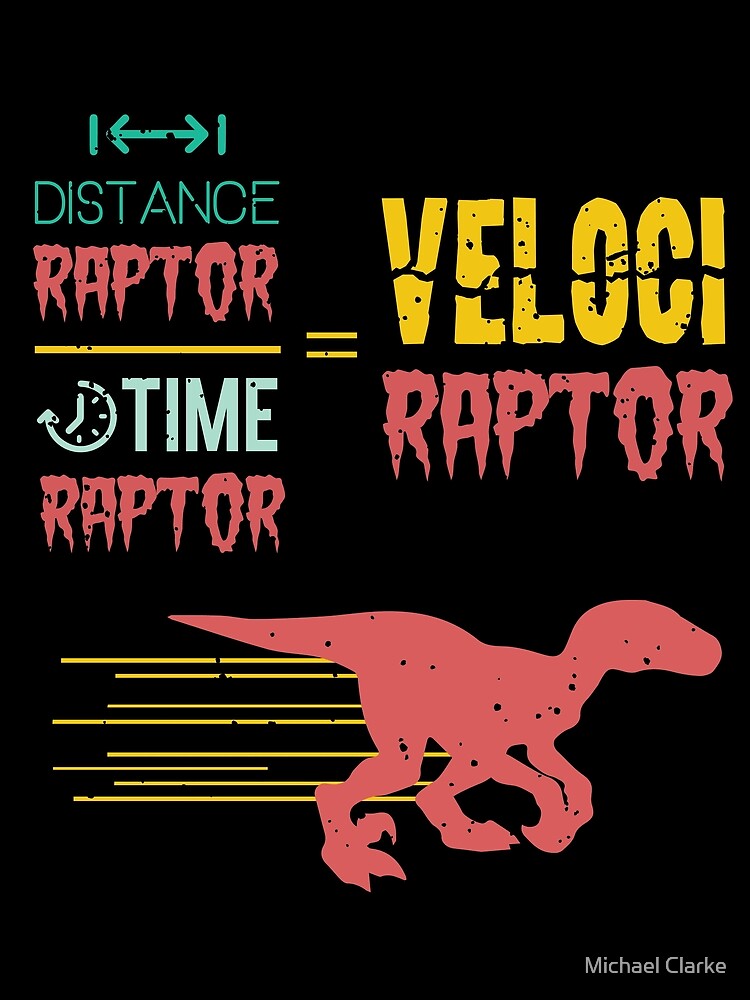 Thumbnail 3 of 3, Scarf, Distance Raptor Over Time Raptor Velociraptor Funny Math Dinosaur designed and sold by Mikeyy109.