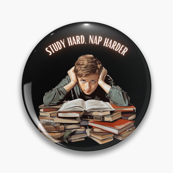 Item preview, Study hard, nap harder, book lovers, literary lovers, education designed and sold by Mateusz Majcherek.