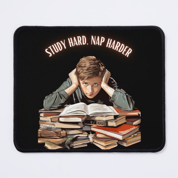 Item preview, Study hard, nap harder, book lovers, literary lovers, education designed and sold by Mateusz Majcherek.