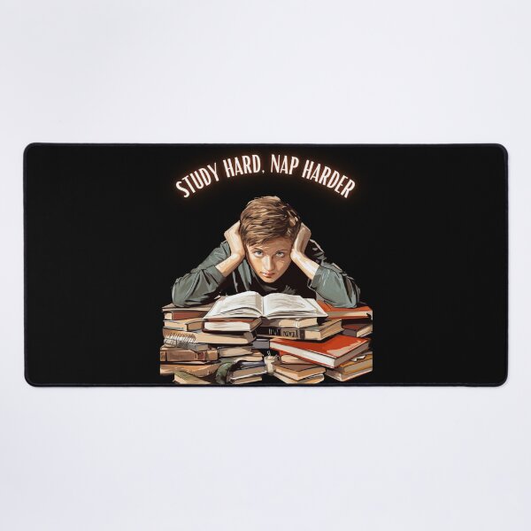 Item preview, Study hard, nap harder, book lovers, literary lovers, education designed and sold by Mateusz Majcherek.