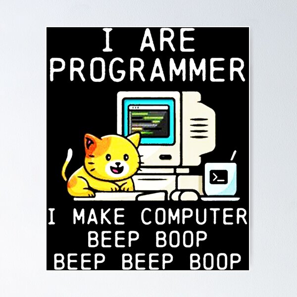 Artikel-Vorschau von Programmierer Cat Beep Boop Coding, designt und verkauft von ro-denamara.