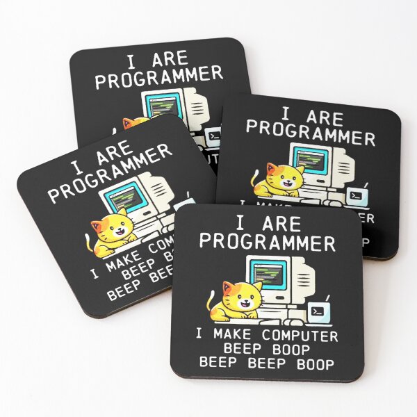 Item preview, Programmer Cat Beep Boop Coding designed and sold by ro-denamara.