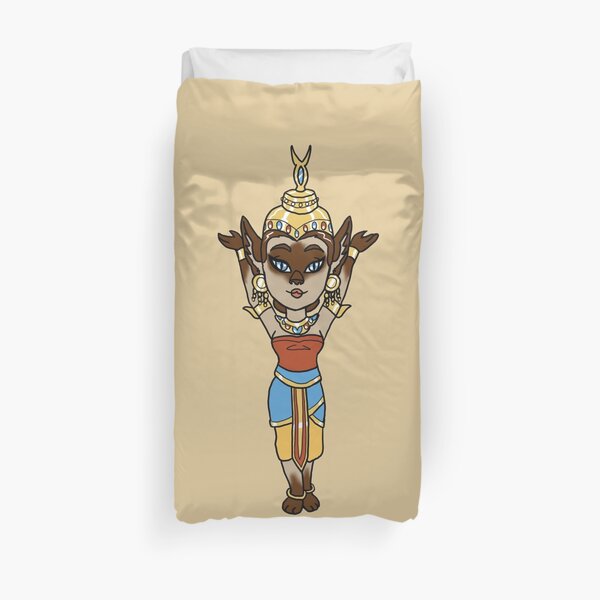 Siamese Cat Thai Dancer Girl CHIBI SD MONSTER GIRLS Series I Duvet Cover