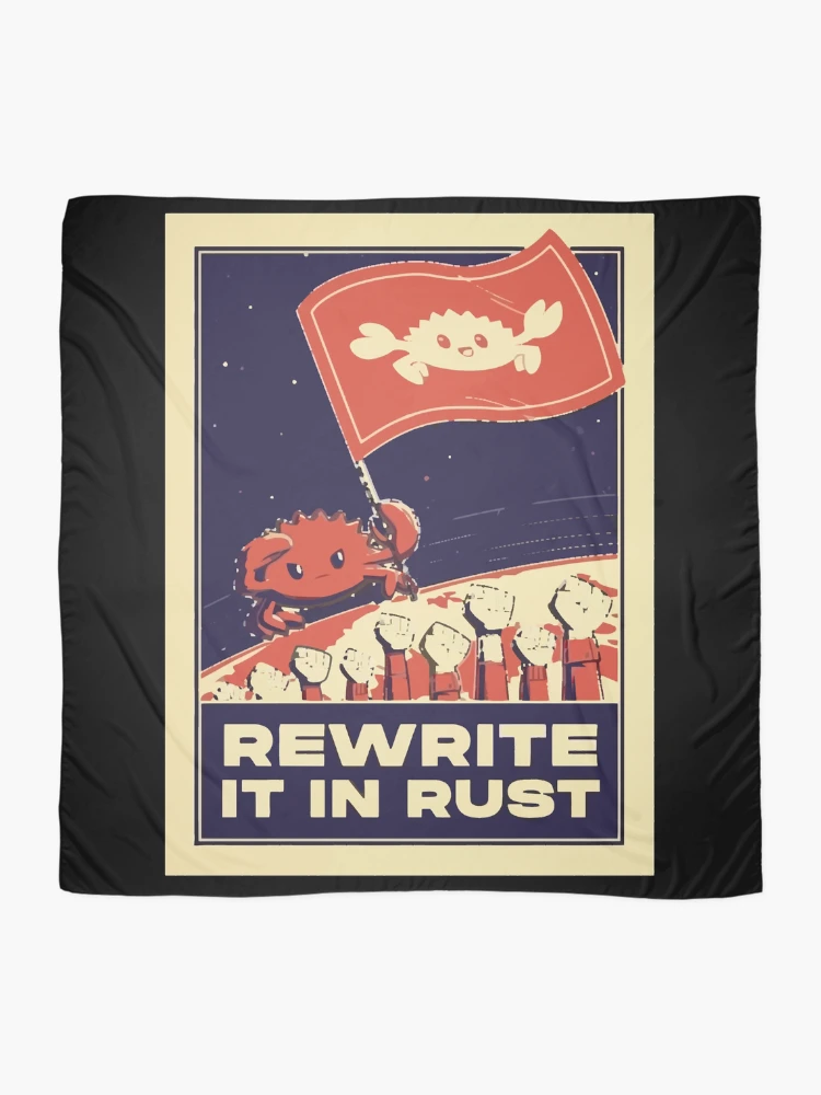 Thumbnail 2 of 3, Scarf, Rewrite It In Rust - Rust Programming designed and sold by ro-denamara.