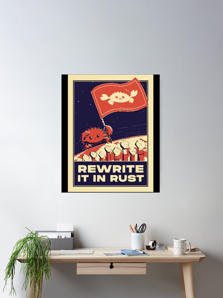 Thumbnail 2 von 3, Poster, Schreiben Sie es in Rust um – Rust-Programmierung designt und verkauft von ro-denamara.