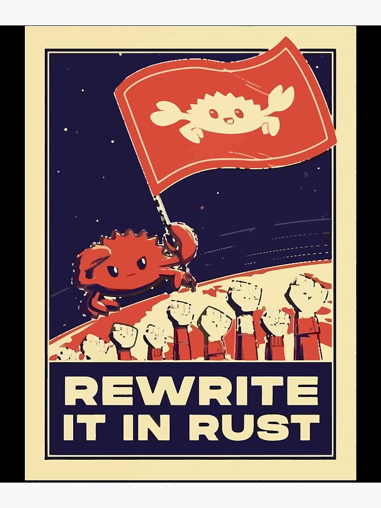 Thumbnail 3 von 3, Poster, Schreiben Sie es in Rust um – Rust-Programmierung designt und verkauft von ro-denamara.