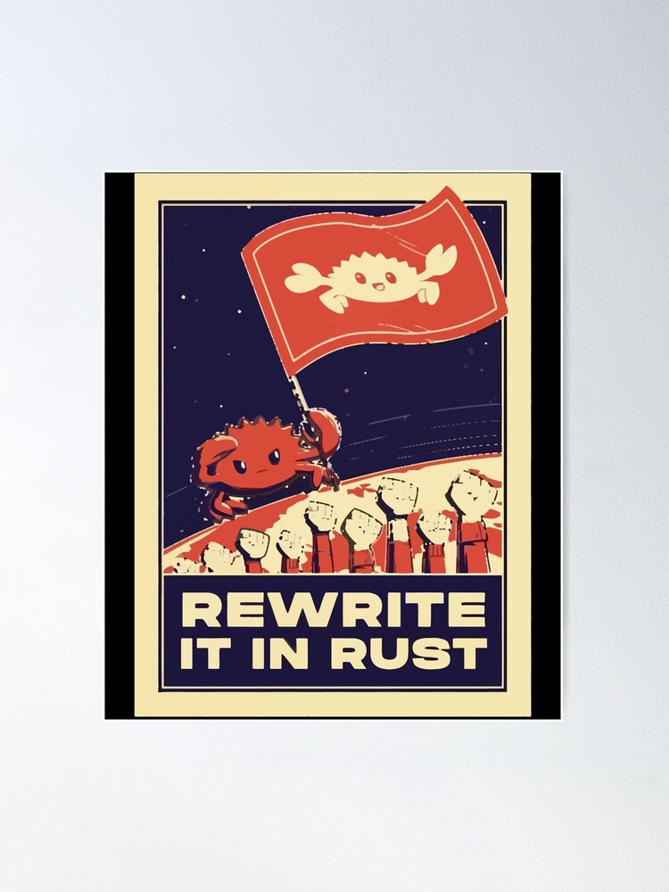 Thumbnail 1 von 3, Poster, Schreiben Sie es in Rust um – Rust-Programmierung designt und verkauft von ro-denamara.