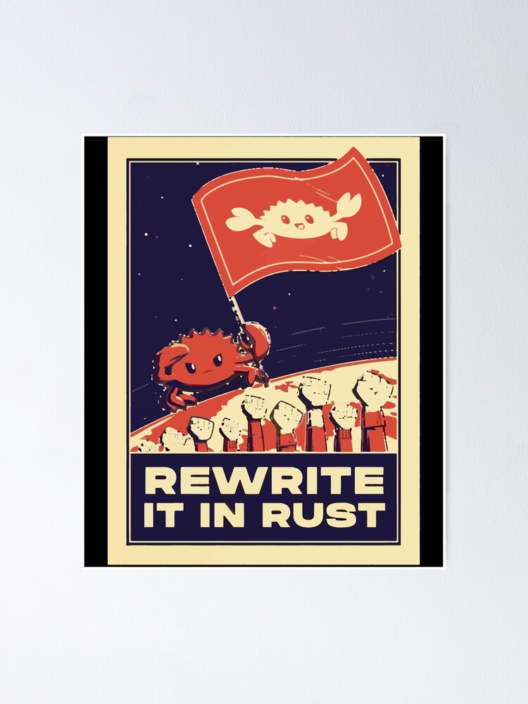 Thumbnail 1 von 3, Poster, Schreiben Sie es in Rust um – Rust-Programmierung designt und verkauft von ro-denamara.
