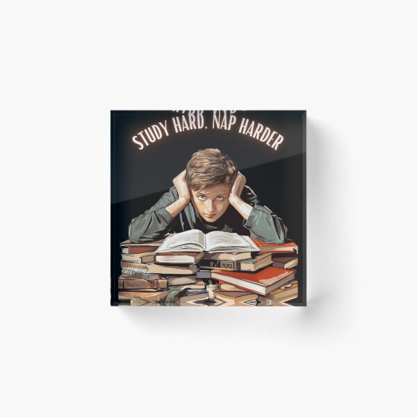 Item preview, Study hard, nap harder, book lovers, literary lovers, education designed and sold by Mateusz Majcherek.