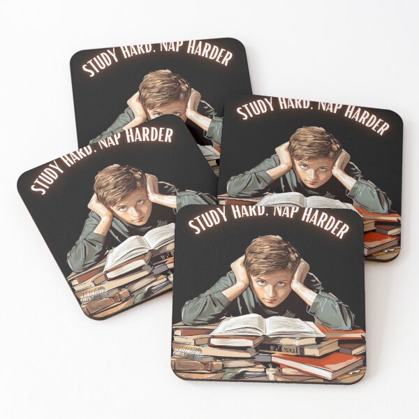 Item preview, Study hard, nap harder, book lovers, literary lovers, education designed and sold by Mateusz Majcherek.