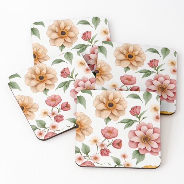 Item preview, vintage peach pink floral pattern designed and sold by Lydyb-creations.