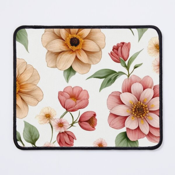 Item preview, vintage peach pink floral pattern designed and sold by Lydyb-creations.