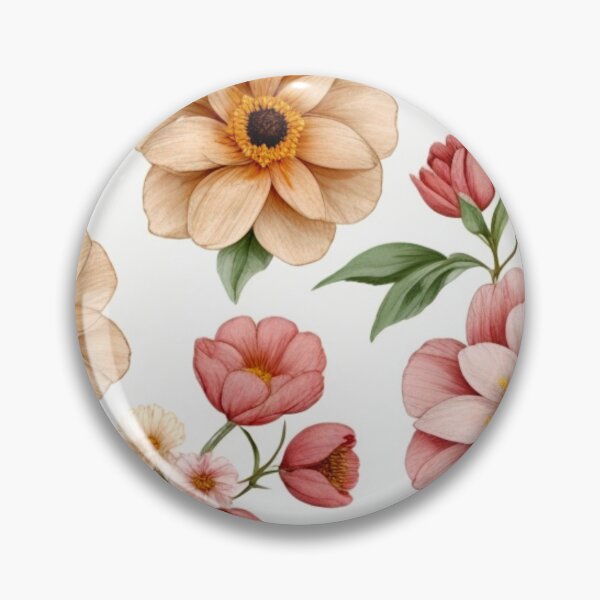 Item preview, vintage peach pink floral pattern designed and sold by Lydyb-creations.