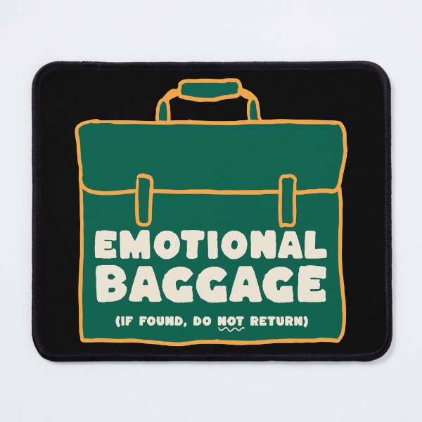 Item preview, Emotional Baggage Pun - Funny Deadpan Humour Gift designed and sold by InkyGenies.