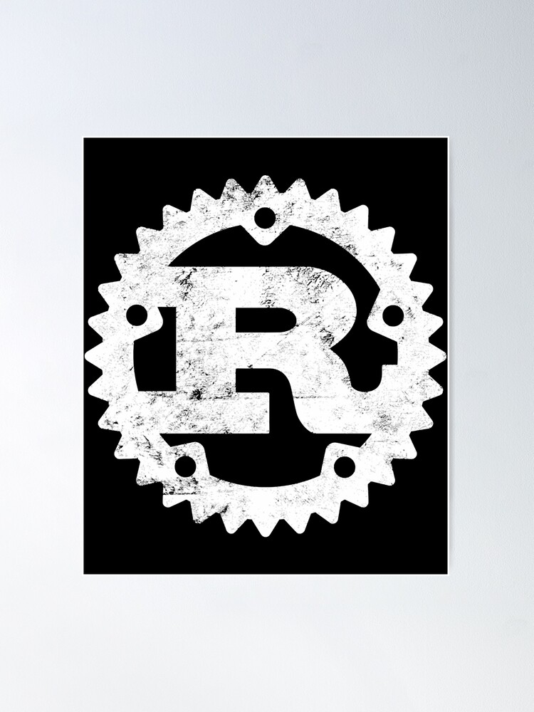 Thumbnail 1 von 3, Poster, Rust Programming-Logodruck im Used-Look designt und verkauft von ro-denamara.