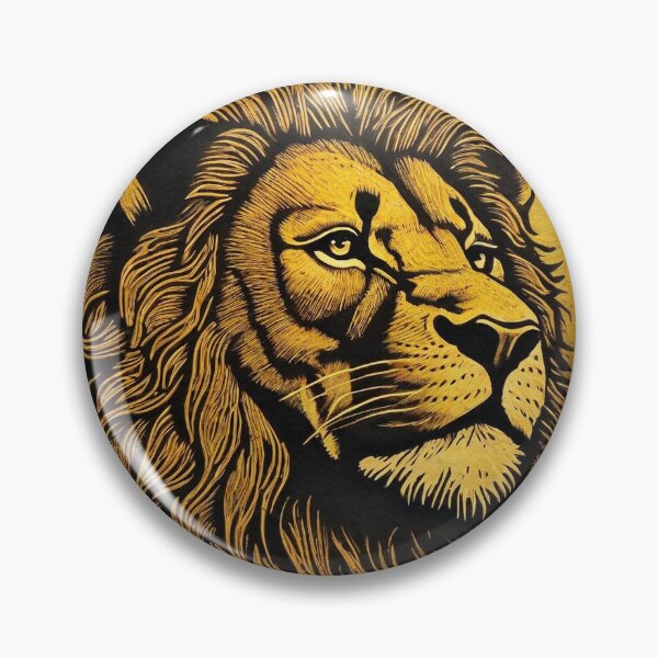Item preview, Lino cut Lion  designed and sold by Rebecca Hattam's shop .