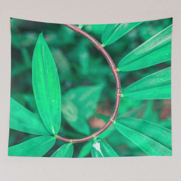 Item preview, Green Bamboo Leaves Unique Pattern designed and sold by covid50.