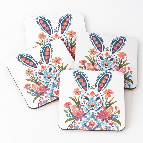 Item preview, The Colorful Hares Folkloric Journey designed and sold by EmeraldeaArt.