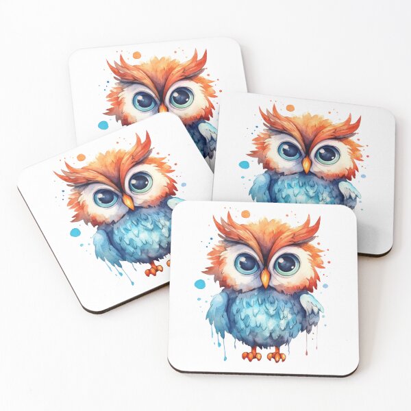 Item preview, watercolor cute owl designed and sold by usablestores.