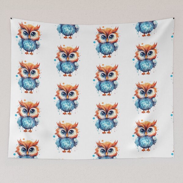 Item preview, watercolor cute owl designed and sold by usablestores.