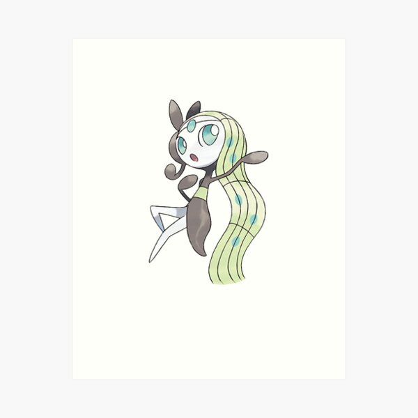 Meloetta and Carbink Art Print by MooseyGoose