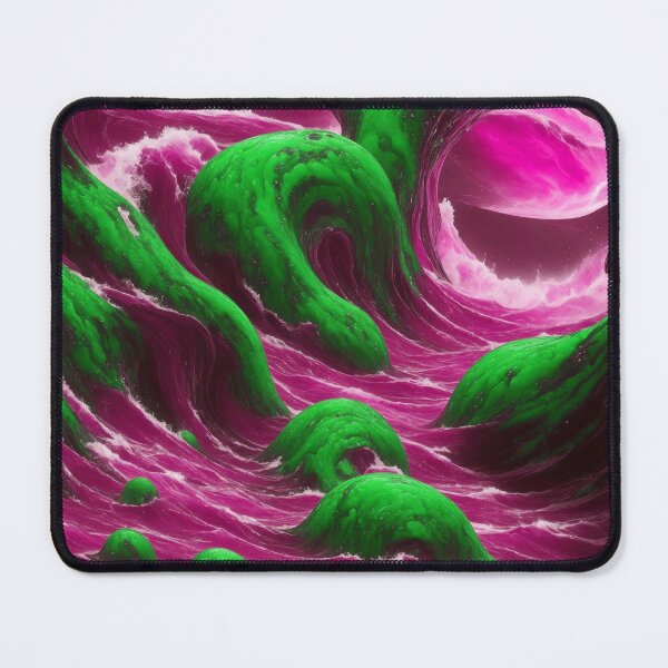 Item preview, Watercolor Sea Magical Ocean Waves Abstract Pattern Pink Green designed and sold by SassyArtistry.