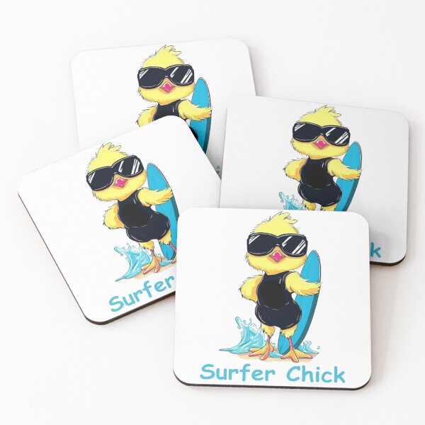 Item preview, Surf Chick - Cool Girl Chicken Surfing Design designed and sold by SpendieSellers.