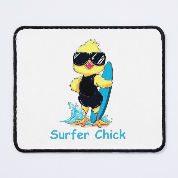 Item preview, Surf Chick - Cool Girl Chicken Surfing Design designed and sold by SpendieSellers.