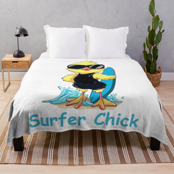 Item preview, Surf Chick - Cool Girl Chicken Surfing Design designed and sold by SpendieSellers.