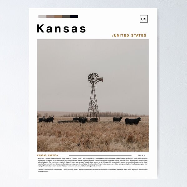 Item preview, Kansas poster landscape designed and sold by paulrommer.