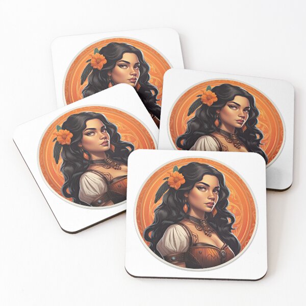 Item preview, Latina Queen Latina Princess Wearing Orange designed and sold by PrincessJessieJ.