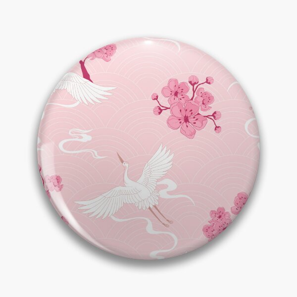 Item preview, Cranes and cherry blossoms designed and sold by OtterFactory.