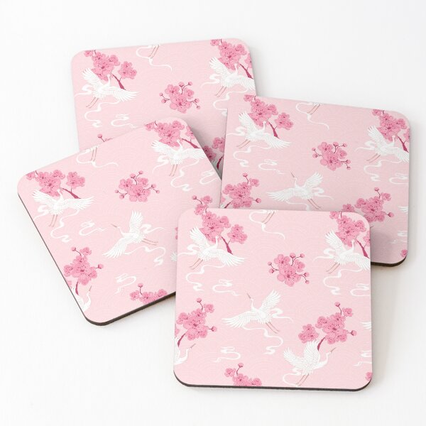 Item preview, Cranes and cherry blossoms designed and sold by OtterFactory.
