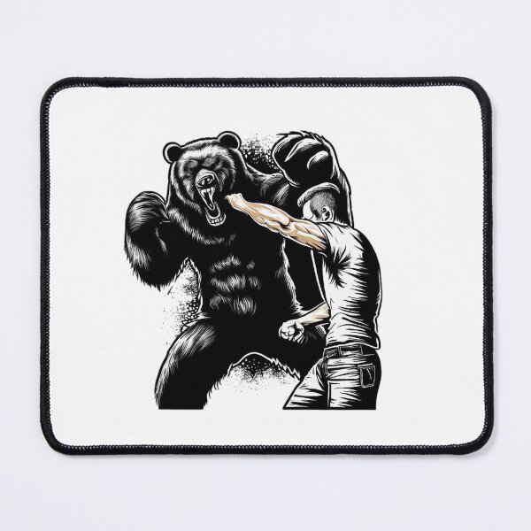 Item preview, Bear Puncher - Crazy Man Fighting Grizzly Bear Design designed and sold by SpendieSellers.