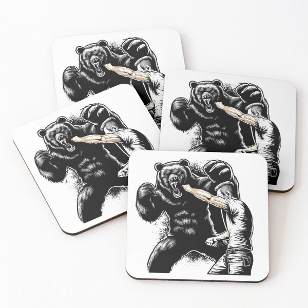 Item preview, Bear Puncher - Crazy Man Fighting Grizzly Bear Design designed and sold by SpendieSellers.