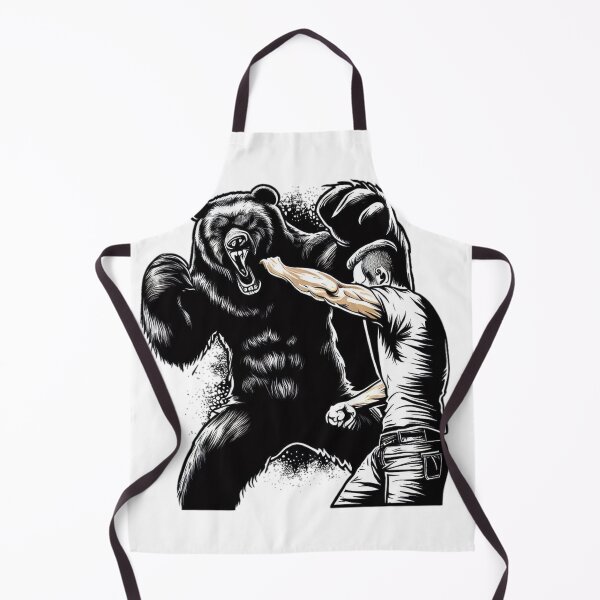 Item preview, Bear Puncher - Crazy Man Fighting Grizzly Bear Design designed and sold by SpendieSellers.