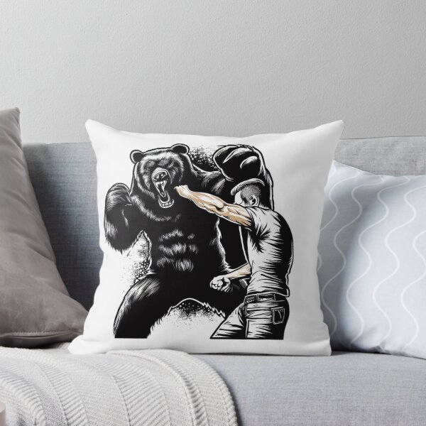 Item preview, Bear Puncher - Crazy Man Fighting Grizzly Bear Design designed and sold by SpendieSellers.