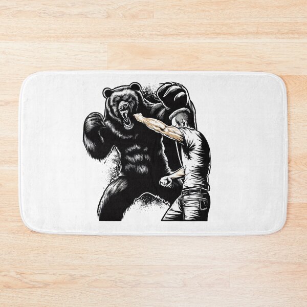 Item preview, Bear Puncher - Crazy Man Fighting Grizzly Bear Design designed and sold by SpendieSellers.