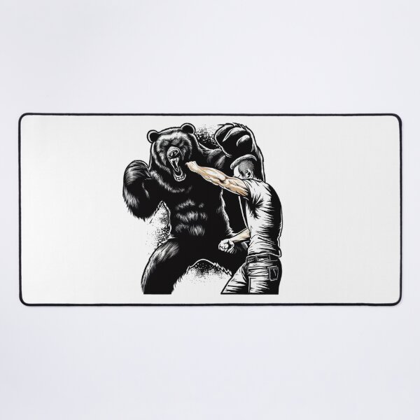 Item preview, Bear Puncher - Crazy Man Fighting Grizzly Bear Design designed and sold by SpendieSellers.
